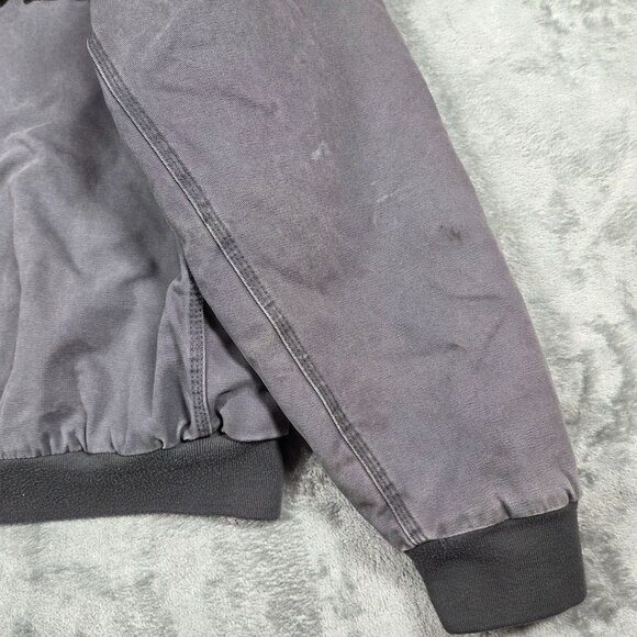 Snap On Tools Jacket Mens XL Gray Distressed Quilt Lined Hooded Canvas Coat - Picture 14 of 16